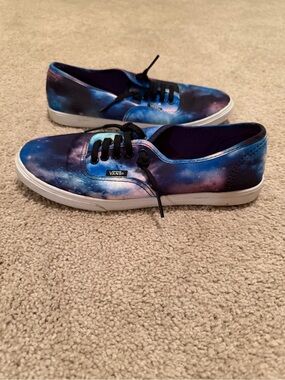 Vans Authentic Lo Pro "Cosmic Galaxy" sneakers blue purple Men’s 5.5 Women’s 7